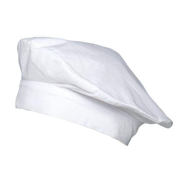 (5 pieces) KARLOWSKY | Luka Chef Beret Cap – White - One Size - 100% Cotton - 95°C Wash