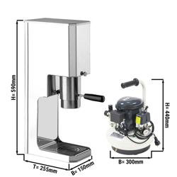 Máquina para helado tipo espagueti con extrusor de espagueti con tapa - con compresor - neumática - acero inoxidable - profesional