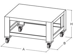 Base Frame for Pizza Oven - 1420x1260x1250mm - Stainless Steel - compatible with PEZ930, PEZ930#2 & PDZ930