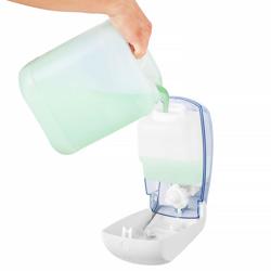 AIR-WOLF | Basma düğmeli sabunluk - 1000ml - ABS plastik - beyaz