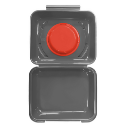 (20 stuks) Menuboxen - 600ml - onverdeeld - Antracietgrijs/rood
