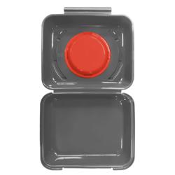 (20 uds) Envases para menú - 600ml - 1 compartimento - Anthrazitgrau/Rojo - apto microondas - apto lavavajillas