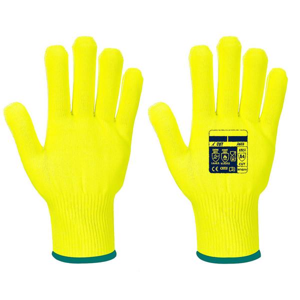 Cut-Resistant Glove Pro Cut – Level D - 100°C Contact Heat - Food Safe - Yellow - Size XL