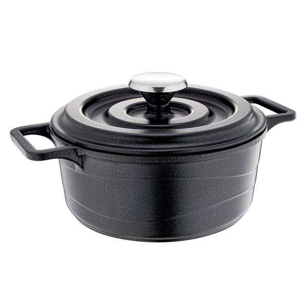 Mini tigaie din fontă cu capac din fontă - Ø 140 mm - înălțime 42 mm