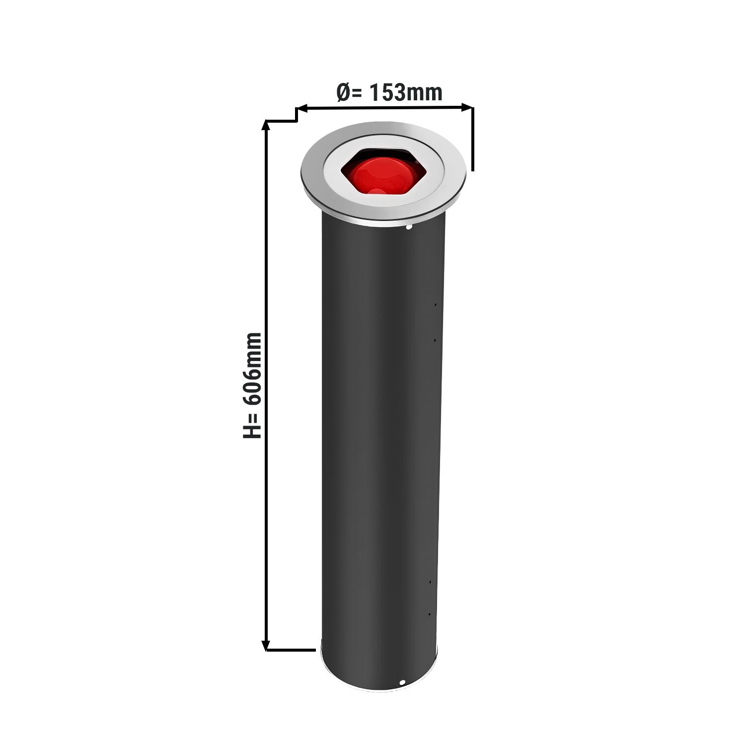 Distributeur de gobelets en plastique avec ressort – version encastrable