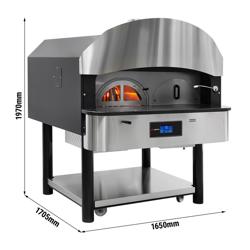 Gas Pizzaofen - 6x 30cm - Touch - Rotierend - mit Holzreservoir