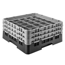CAMBRO | CAMRACK® - Košara za pranje čaša 1/1 - 36 odjeljaka - Sa 2 produžetka - 500x500 mm - Crna boja 