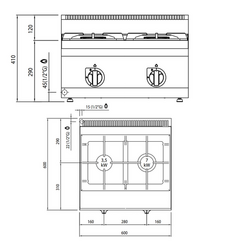 Kaasuliesi - 10,5 kW - 2 poltinta