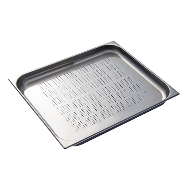 Paslanmaz çelik GN 2/1 Küvet - Delikli - Yükseklik: 40 mm