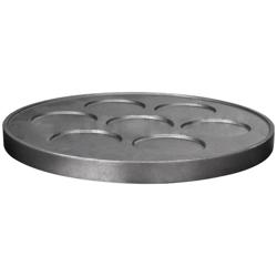 Pečicí plotna pro palačinkovač - 400x400x40 mm - 7 pfánků | nerezová ocel - kompatibilní s CGOM5