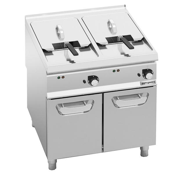 Dubbele elektrische friteuse - 22+22 liter - 44 kW - mechanische bediening