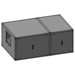 Système de purification d’air avec moteur – 8400 m³ – avec préfiltre, filtre à poches et filtre à charbon actif