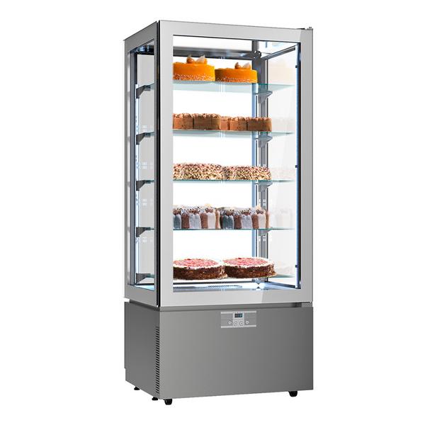 Panoramische koelvitrine - 457 liter - 805mm - 1 glazen deur - met 5 glazen plateaus - NL