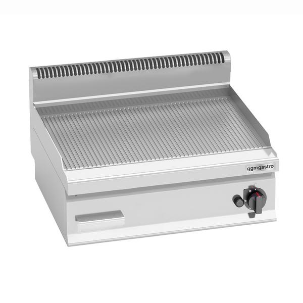 Gasbakplaat - 4kW - Geribbeld - Bakoppervlak: 296x430mm