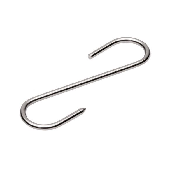 (24 pieces) Stainless Steel Meat Hooks for Dry‑Aging Cabinet – 10 cm - Ø 4 mm