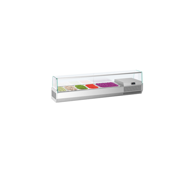 Witryna chłodnicza nadstawna PREMIUM PLUS - 1493x353mm - 6x GN 1/4