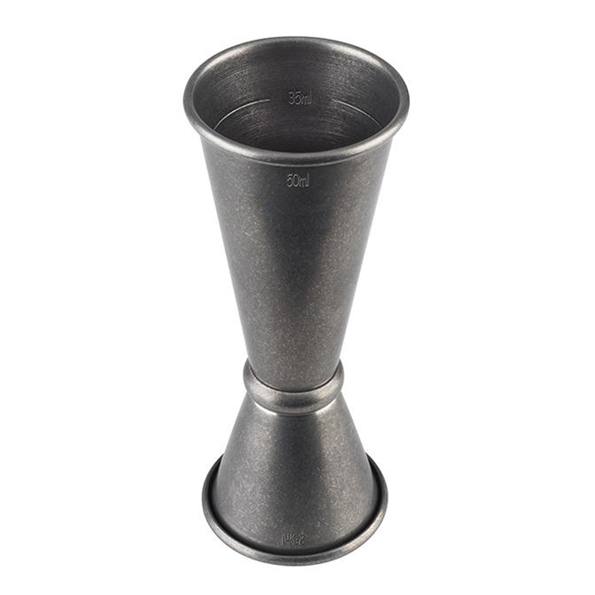 (6 pcs) Jigger double - acier inoxydable - 2,5cl/5cl (25/50 ml) - avec repère(s) 1,5cl/3,5cl