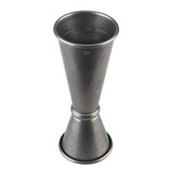 (6 kom) Barski dvostrani mjerač (jigger) - nehrđajući čelik (inox) - 25/50 ml (2,5/5 cl) - s mjernim oznakama 15 i 35 ml (1,5 i 3,5 cl)