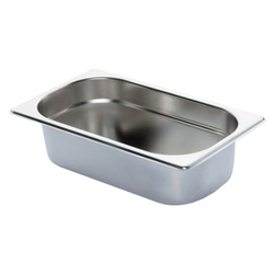 Ruostumattomasta teräksestä valmistettu GN-säiliö 1/4 - Korkeus: 65mm