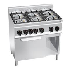Gasfornuis - Lorenzo 600 - 900x600mm - 32,0 kW - 6 pits - incl. gas statische oven - 3,5 kW