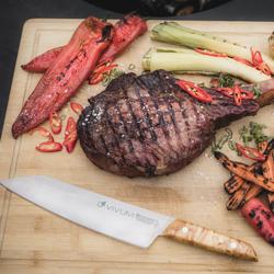 F. DICK | Vivum Chef's Knife – 210 mm Blade - Birch Wood Handle - X50CrMoV15 Steel