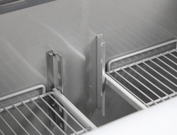 Koelwerkbank PREMIUM - 900x700mm - 2 glazen deuren & achterwand