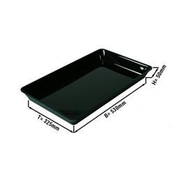 Gastronorm Tray - GN 1/1 - 530x325x50mm - Black - rectangular - Plastic