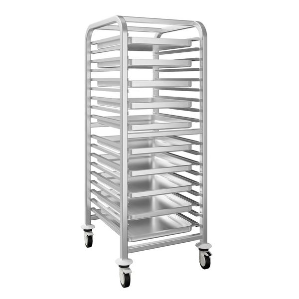 Tray trolley - 17x GN 2/1 Trays - with quiet wheels