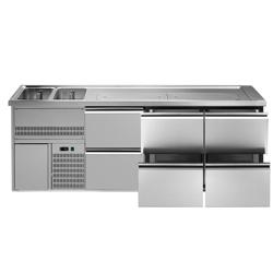 Balcao frigorífico para cerveja Premium PLUS - 2500x700mm - 6 Gavetas