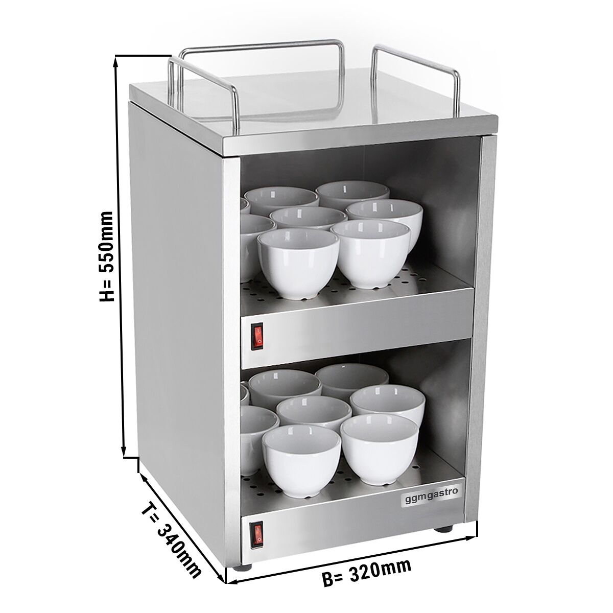 Chauffe-tasses – 140 watts – avec 2 niveaux