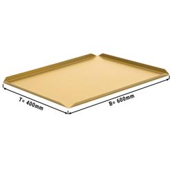 (5 pcs) Serving Platter - Aluminium - 600x400x10mm - Champagne