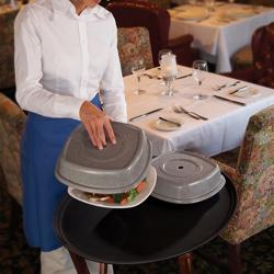 CAMBRO | CAMTREAD® - صينية من الألياف الزجاجية - بيضوي - 685×560 مم - عالية الجودة - أسود (قطع x6)