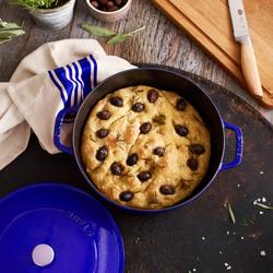 STAUB | BRAISERS - Sauteerpan met Chistera Drop Structure - 280mm - Gietijzer - Donkerblauw