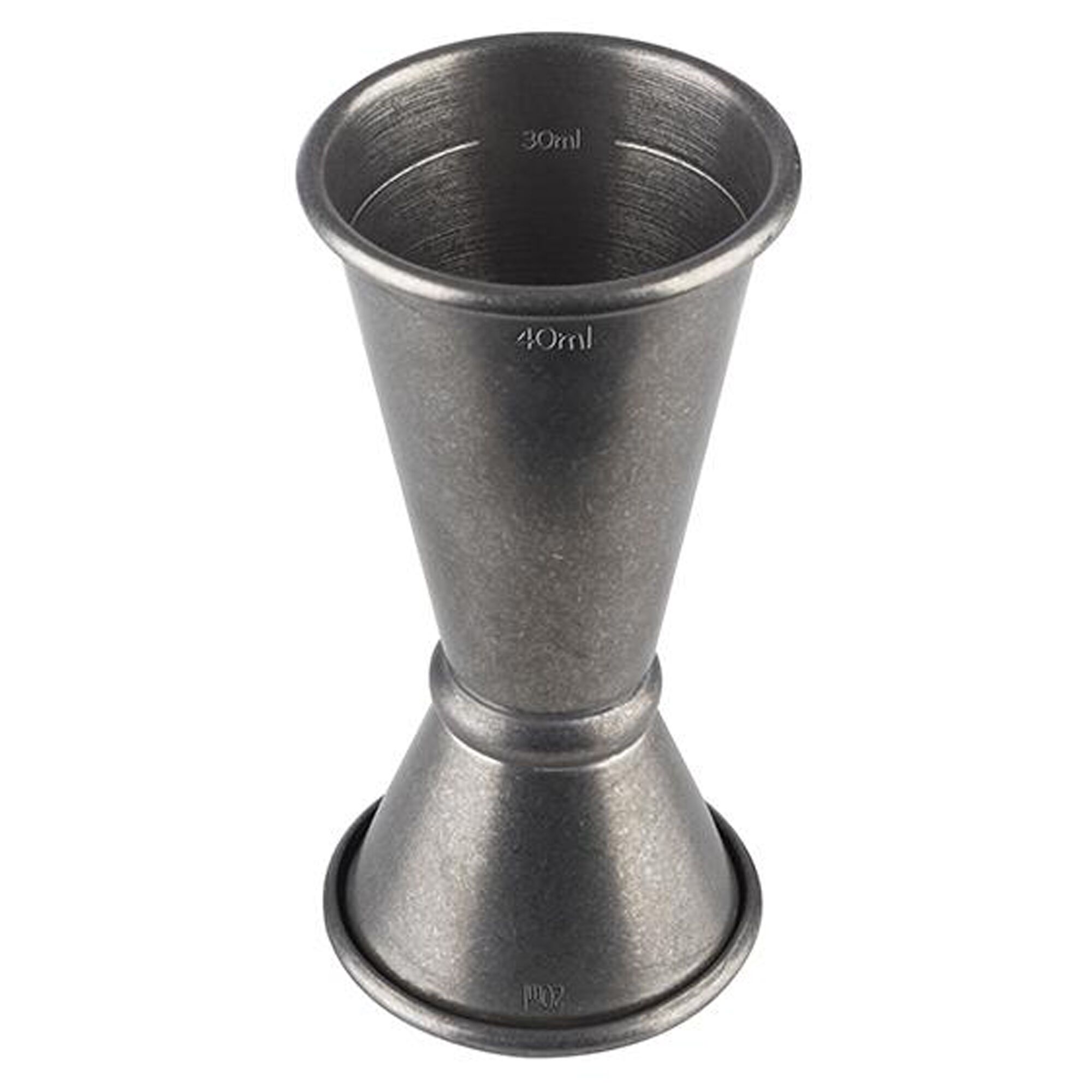 (6 pcs) Jigger double - acier inoxydable - 2cl/4cl (20/40 ml) - avec repère(s) 1cl/3cl