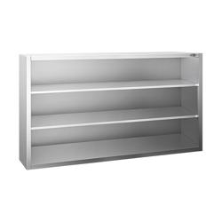 Edelstahl Wandhängeschrank PREMIUM - 1600x400mm - ohne Schiebetür - 1000mm hoch