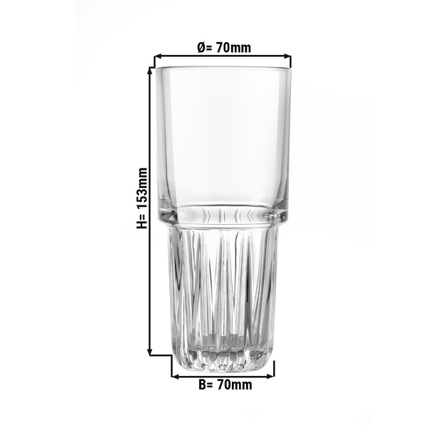 (12 komada) Long drink čaša -EVEREST - 296 ml - Prozirna