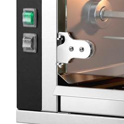 Girarrosto a gas -  9,4kW - con 2 spiedini per un massimo di 10 polli