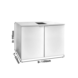 Hladnjak za bačve bez agregata | 2x50 L bačve | 1100x620 mm 