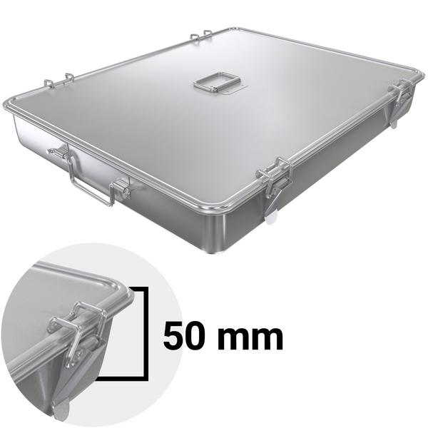 Silindirik Tencere - Paslanmaz Çelik - Kapaklı - 17,5L - 726x524x62mm