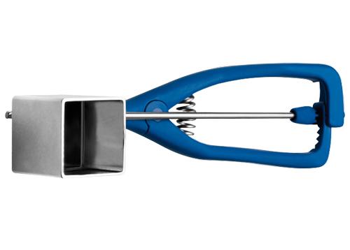 Moldador de gelado - Quadrado - 32x32mm - Aço inoxidável - Profissional - 33ml