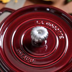STAUB | LA COCOTTE - Cocotte - Ø 220 mm - Lijevano željezo - Crvena boja grenadine 
