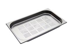 Commercial Gastronorm GN 1/1 Stainless Steel Tray – 42 mm Depth - Perforated - 325 x 531 mm