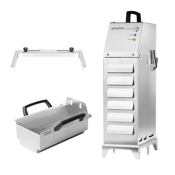 Filtro portátil de óleo para fritar - 80 litros/minuto - para fritadeiras de 20 litros ou mais