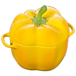STAUB | CERAMIQUE - Kookpot - Paprikavorm - 0,45 liter - Keramiek - Geel