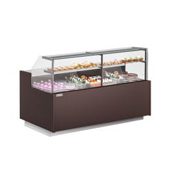 Vitrine refrigerada para bolos/pastelaria - 1995x990mm - 206L - 3 portas - LED - 4 a 8°C - frio ventilado