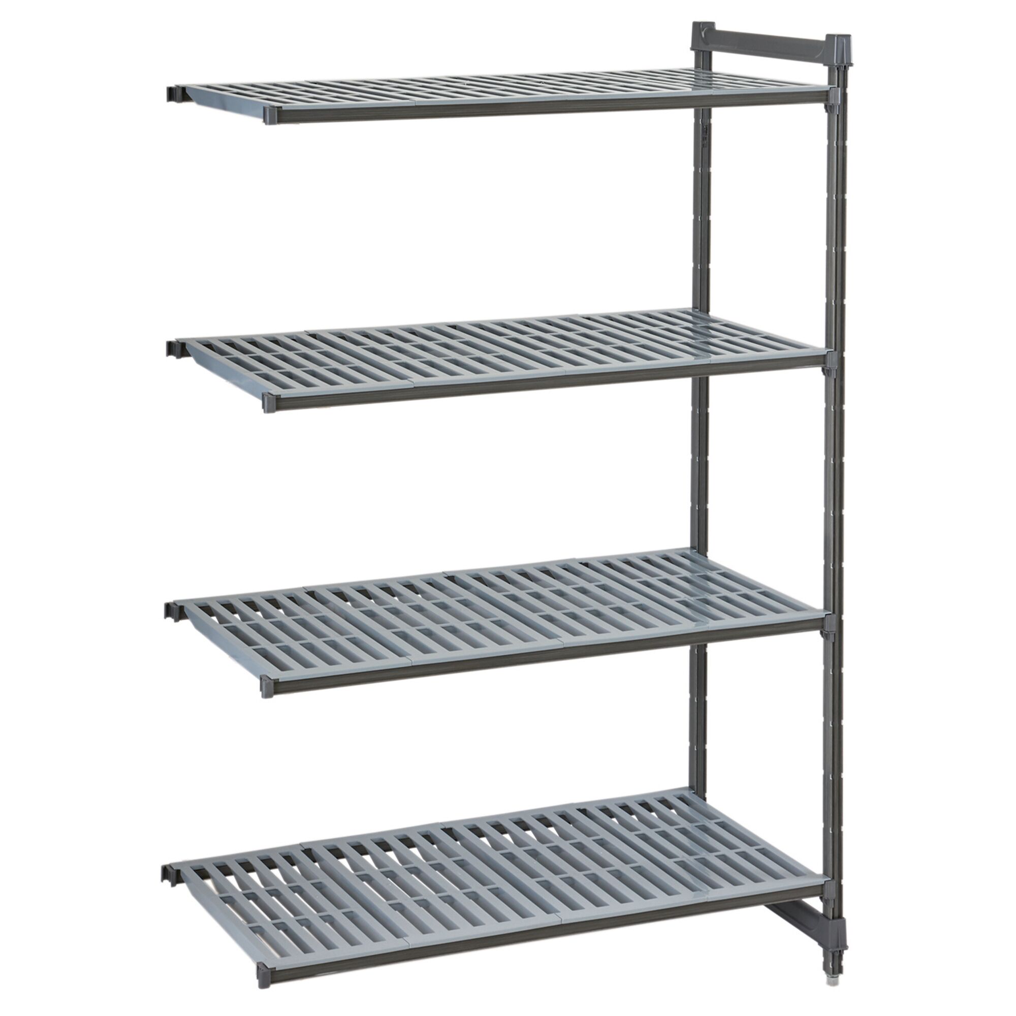 CAMBRO | Camshelving® Commercial Basics Plus Add-On Shelving Unit - 4 Slotted Shelves - 1,328×460 mm - Graphite Grey