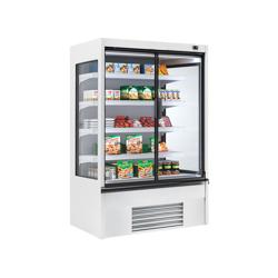 Expositor mural refrigerado - 1018mm - 602L - com 2 portas em vidro duplo & 4 prateleiras - Branco