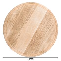 Piatto pizza in legno - Ø 420 mm - con scanalatura 
