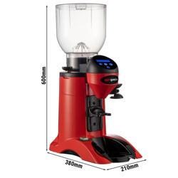 Kaffeemühle - 2kg - 77dB - Mit automatischer Dosierung - Rot