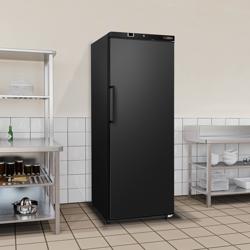 Voorraadkoelkast ECO - 400l - met 1-deurs dichte deur & 5 roosters - binnenzijde kunststof - zwart